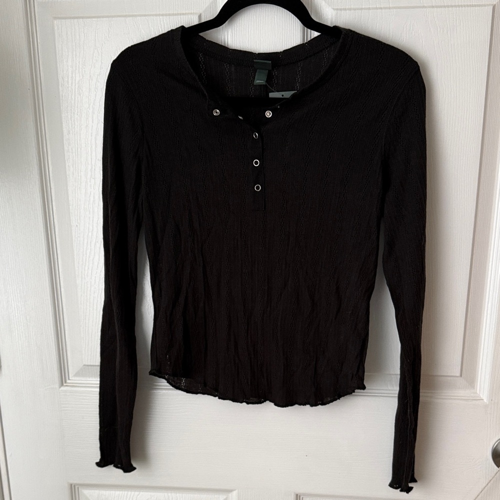 NWT Wild Fable Black Long Sleeve Top